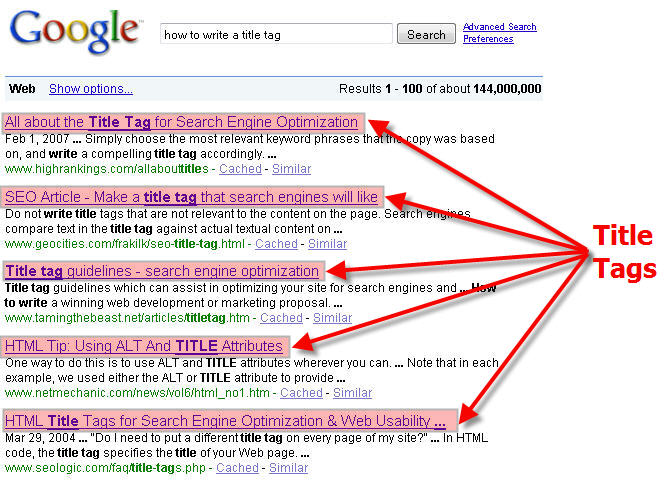 title tags best practice