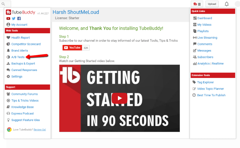 Metadata Homework With TubeBuddy