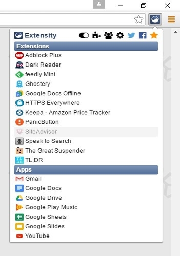 Extensity Chrome Manager