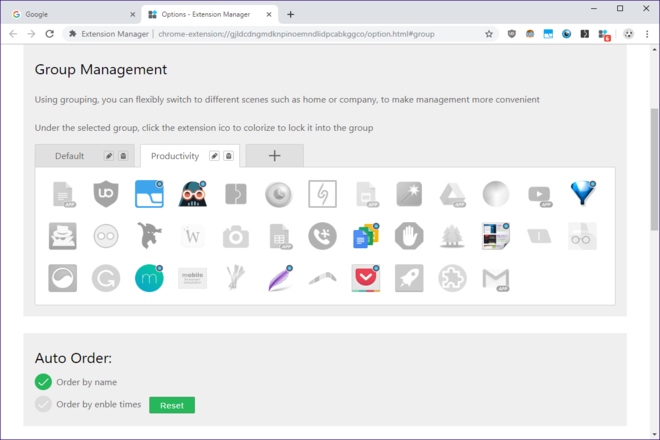 Extension Manager's Group Management